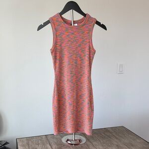 H&M Sleeveless Pink and Orange Knit Dress